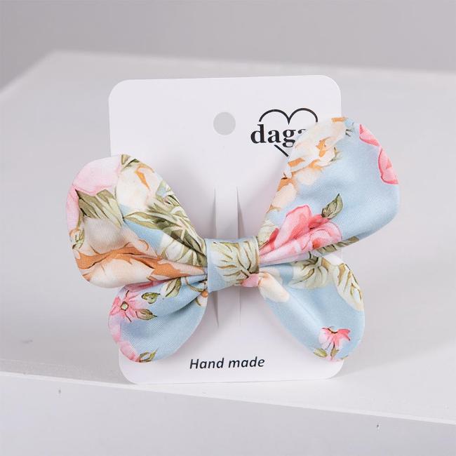 Picture of Daga Girls Find Roses In The Garden Jersey Hair Clip - Rose Print