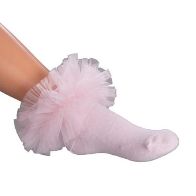 Picture of Daga Girls Ceremony Tulle Ankle Socks - Pink