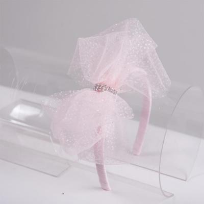 Picture of Daga Girls Ceremony Tulle & Diamante Hairband - Pink