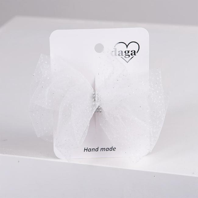 Picture of Daga Girls Ceremony Tulle & Diamante Hair Clip - Ivory