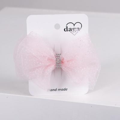 Picture of Daga Girls Ceremony Tulle & Diamante Hair Clip - Pink