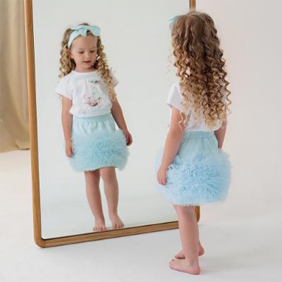 Picture of Daga Girls Tulle Madness Top & Tulle Ruffle Skirt Set - Blue