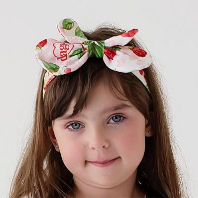 Picture of Daga Girls Juicy Raspberry Dream Jersey Headband - Raspberry Print