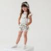 Picture of Daga Girls Lily Of The Valley Print Shorts Set - White 