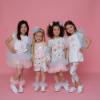 Picture of  Daga Girls Swan Lake Print Shorts & Top Set - Blue Pink