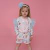 Picture of Daga Girls Swan Lake Print Jacket - Blue Pink 