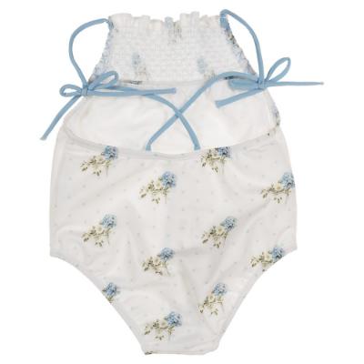 Picture of Meia Pata Baby Girls Mezcala Flowers Swimsuit  - Blue