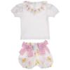 Picture of Meia Pata Baby Girls Bubbly Ice Cream Shorts & Top Set - White