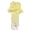 Picture of Meia Pata Openwork Knee Sock Large Satin Side Bow - Lemon Yellow