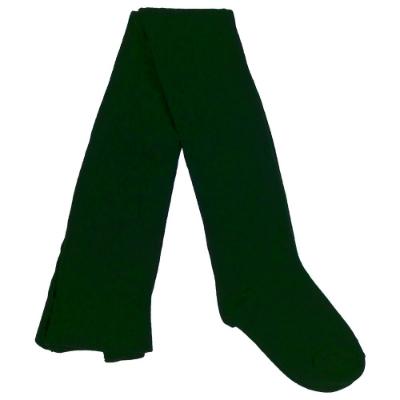 Picture of Meia Pata Plain Cotton Tights - Bottle Green