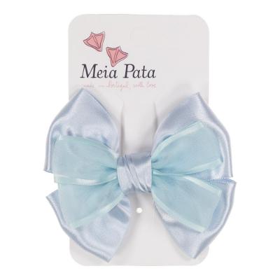 Picture of Meia Pata Satin & Tulle Double Bow Hairclip - Baby Blue