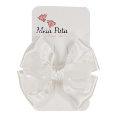 Picture of Meia Pata Satin & Tulle Double Bow Hairclip - Ivory