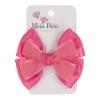 Picture of Meia Pata Satin & Tulle Double Bow Hairclip - Carmine Fuchsia Pink