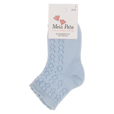 Picture of Meia Pata Unisex Openwork Knit Ankle Socks - Baby Blue