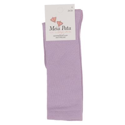 Picture of Meia Pata Girls Knee High Plain Socks - Lilac