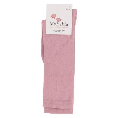 Picture of Meia Pata Girls Knee High Plain Socks - Dark Pink