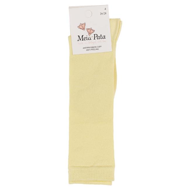 Picture of Meia Pata Unisex Knee High Plain Socks - Lemon Yellow