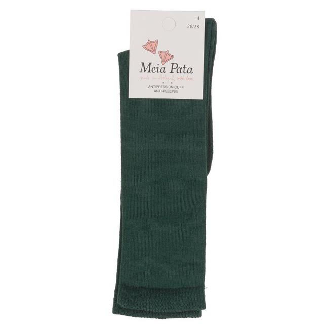 Picture of Meia Pata Unisex Knee High Plain Socks - Bottle Green