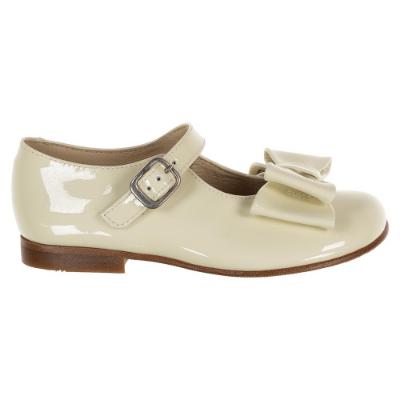 Picture of Panache Girls Double Bow Mary Jane Shoe - Cream Patent 