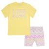 Picture of  A Dee Loraine Chic Chevron Cycling Shorts Set - Lemon Cake