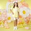 Picture of A Dee Loraine Chic Chevron Cycling Shorts Set - Lemon Cake
