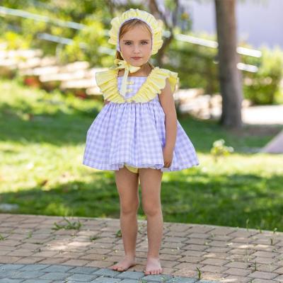 Picture of Abuela Tata Baby Girls Gingham Dress Set X 3 - Lilac