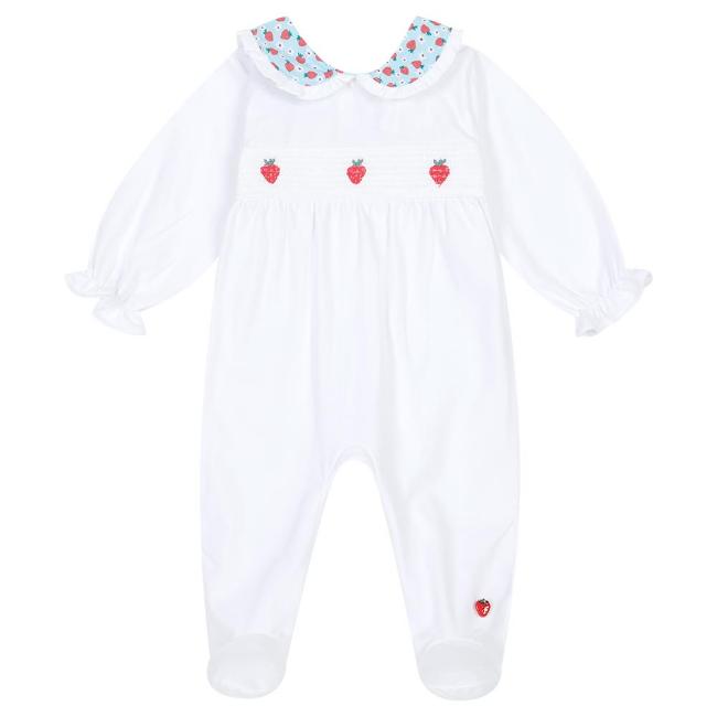 Picture of Deolinda Baby Girls Picnic  All In One - White