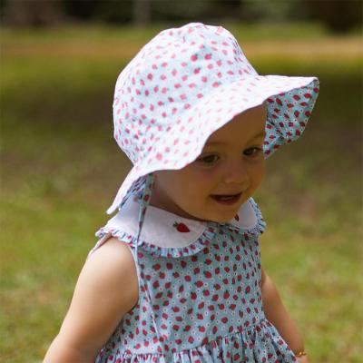 Picture of Deolinda Baby Girls Picnic  Strawberry Print Sun Hat - Blue