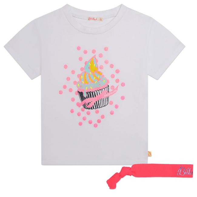 Picture of Billieblush Birthday Cupcake T-shirt & Bracelet Set - White