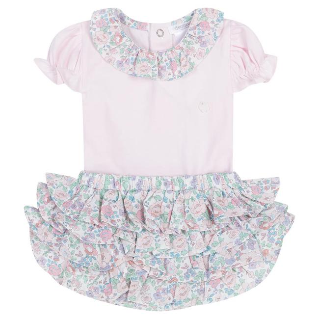 Picture of  Deolinda Baby Girls Gardenia Ruffle Jampant Set - Pink