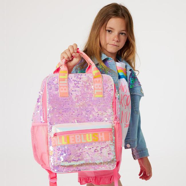 Picture of Billieblush Sequin Logo Backpack - Pink