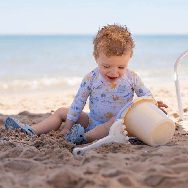 Picture of Tutto Piccolo Bowling Collection Baby Boys Rashguard - Blue Lemon