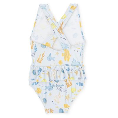 Picture of Tutto Piccolo Bowling Collection Baby Girls Swimsuit - Blue Lemon