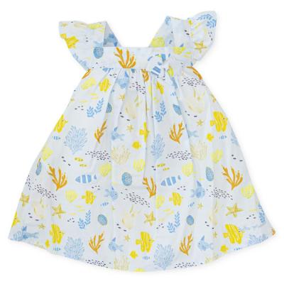 Picture of Tutto Piccolo Bowling Collection Baby Girls Beach Dress - Blue Lemon