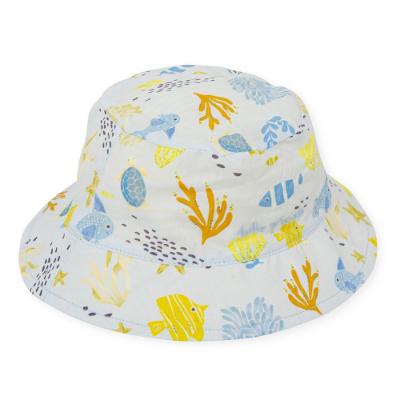 Picture of Tutto Piccolo Bowling Collection Sunhat - Blue Lemon 