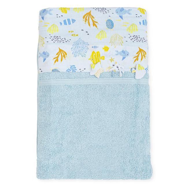 Picture of Tutto Piccolo Bowling Collection Beach Towel - Blue Lemon