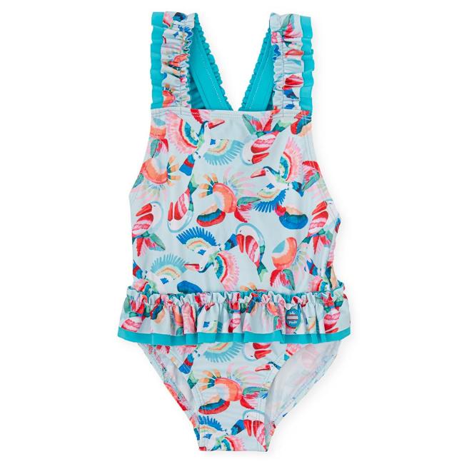 Picture of Tutto Piccolo Windsurf Collection Girls Swimsuit - Blue 
