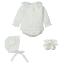 Picture of Mac Ilusion Luna Collection Jampant Set X 4 With Bonnet & Booties - Ivory 
