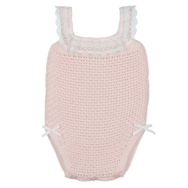 Picture of  Mac Ilusion Millor Collection Seamless Bodysuit With Lace & Bows - Petal Pink