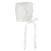 Picture of Mac Ilusion Luna Collection Plumeti Ceremony Baby Bonnet - Ivory