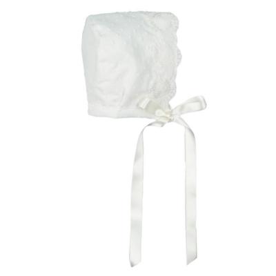 Picture of Mac Ilusion Luna Collection Plumeti Ceremony Baby Bonnet - Ivory