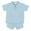 Picture of Mac Ilusion Moraig Collection Seamless Polo Top & Shorts Set - Pale Blue