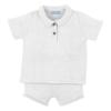 Picture of Mac Ilusion Moraig Collection Seamless Polo Top & Shorts Set - White
