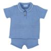 Picture of Mac Ilusion Moraig Collection Seamless Polo Top & Shorts Set - Azafata Blue