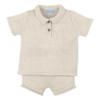 Picture of Mac Ilusion Moraig Collection Seamless Polo Top & Shorts Set - Cream