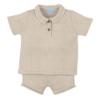 Picture of Mac Ilusion Moraig Collection Seamless Polo Top & Shorts Set - Beige