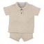 Picture of Mac Ilusion Moraig Collection Seamless Polo Top & Shorts Set - Beige