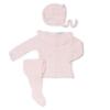 Picture of Juliana Baby Summer Knit Ruffle Collar 3 Piece Set - Pink