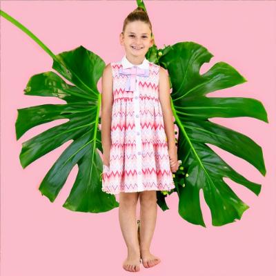 Picture of Rochy Girls Zig Zag Collection A Line Dress - Fucshia Lilac