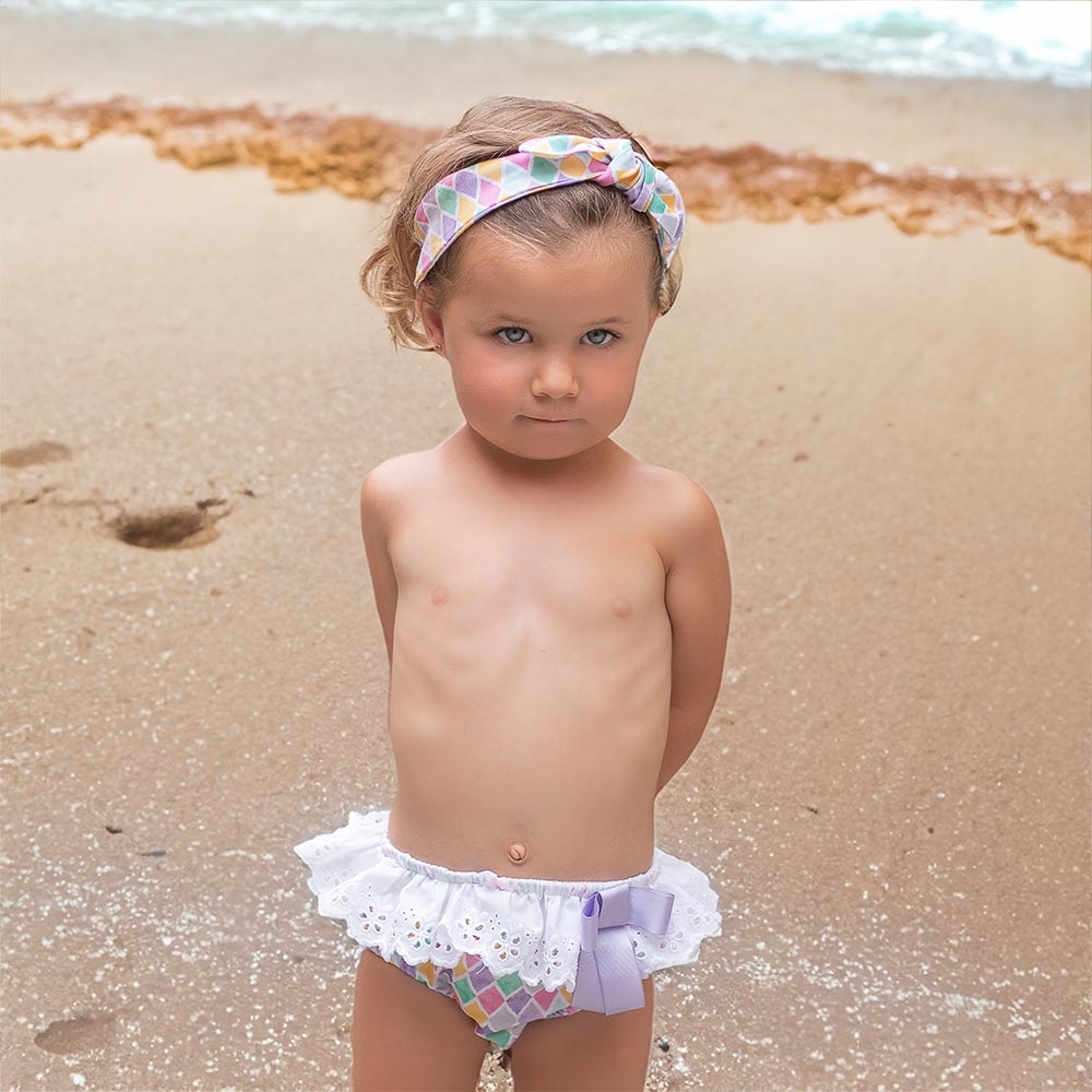 Rochy Baby Girls Diamonds Collection Swim Panties Lilac